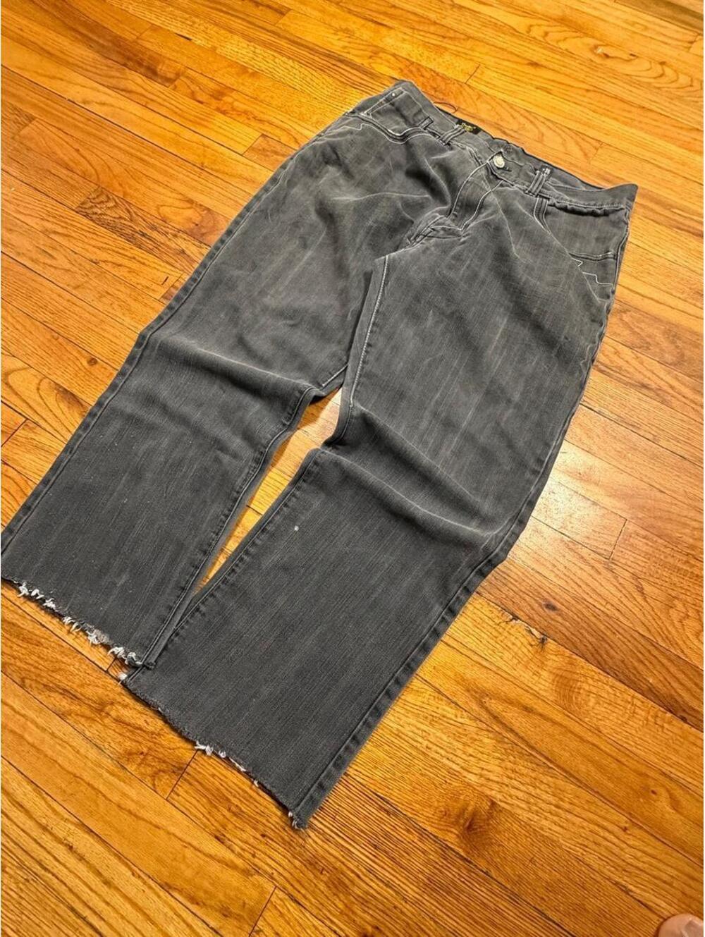 Attitude Men's Grey and Black Jeans